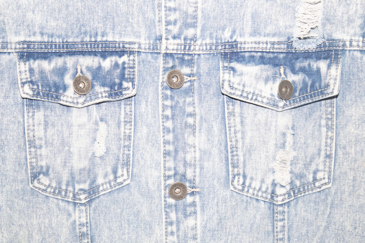 PRE BATTLE BATTLE CUT DENIM VEST