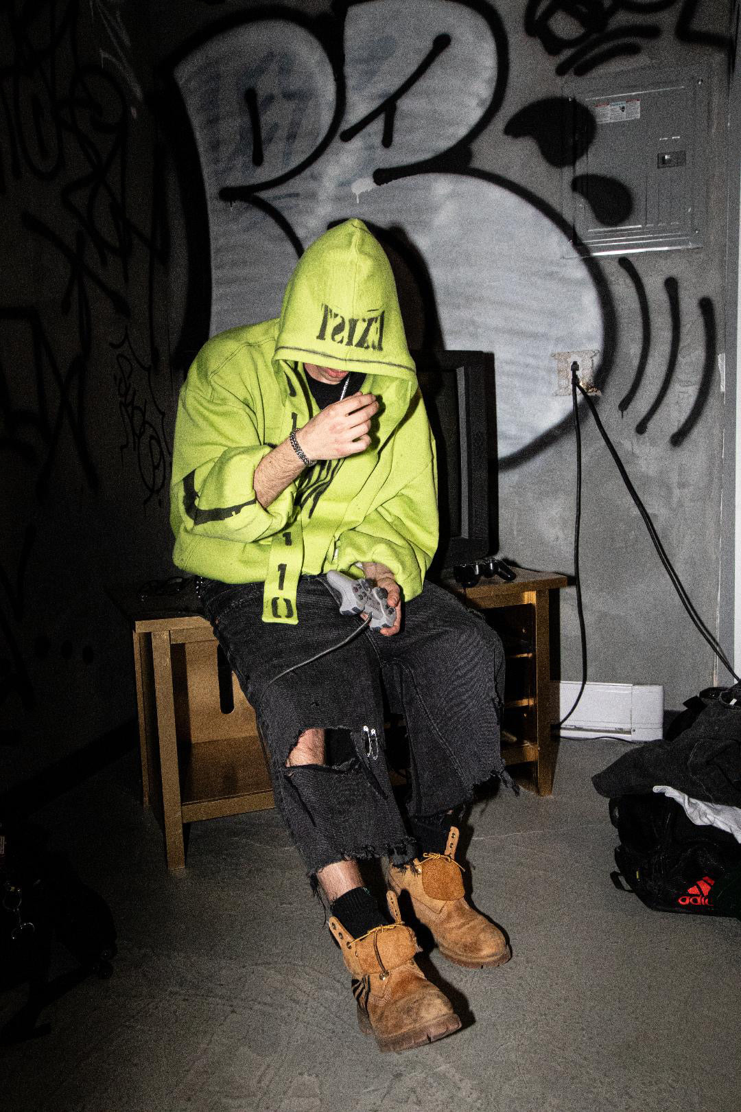 SLIME GREEN EXIST 4 DANK HOODIE