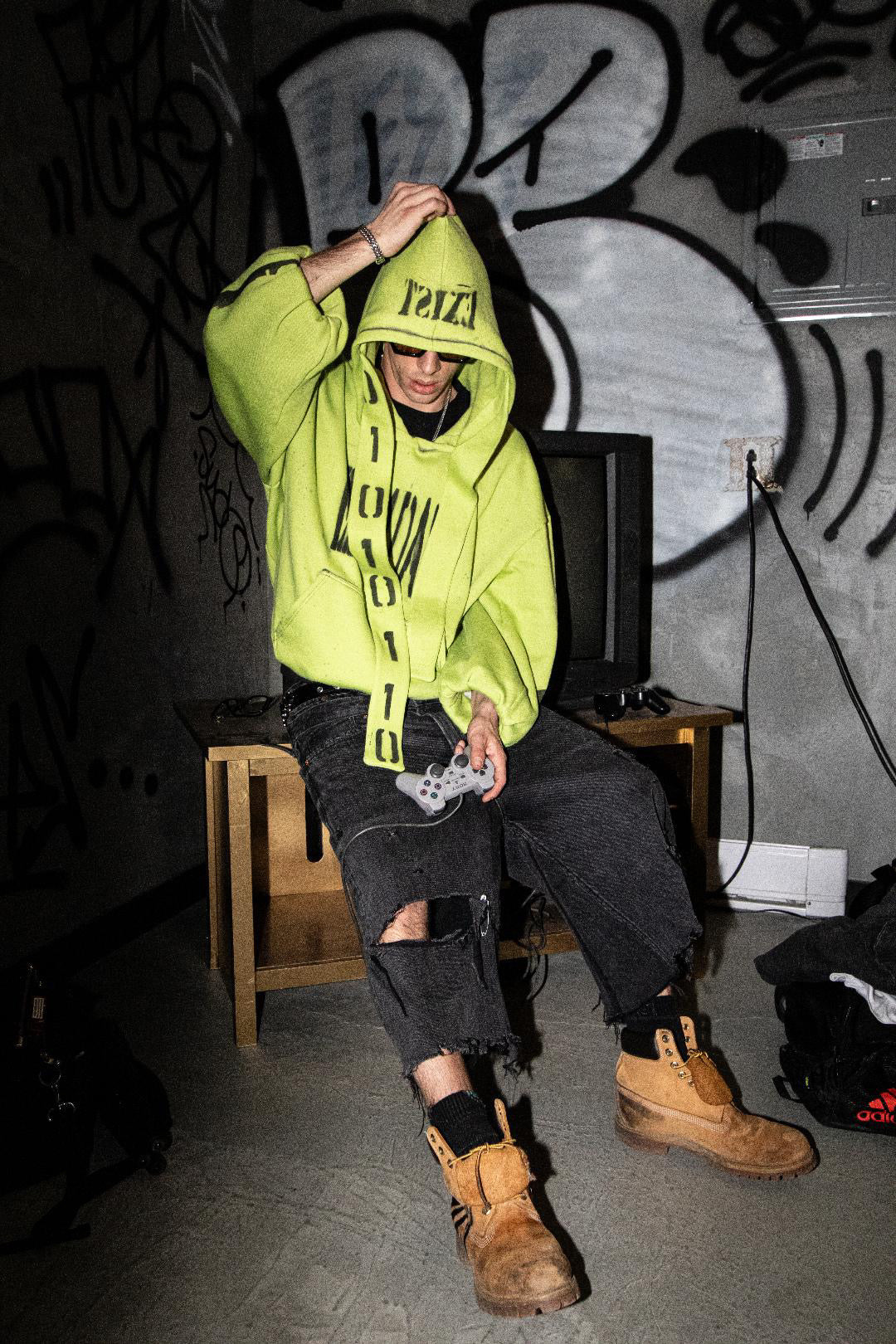 SLIME GREEN EXIST 4 DANK HOODIE