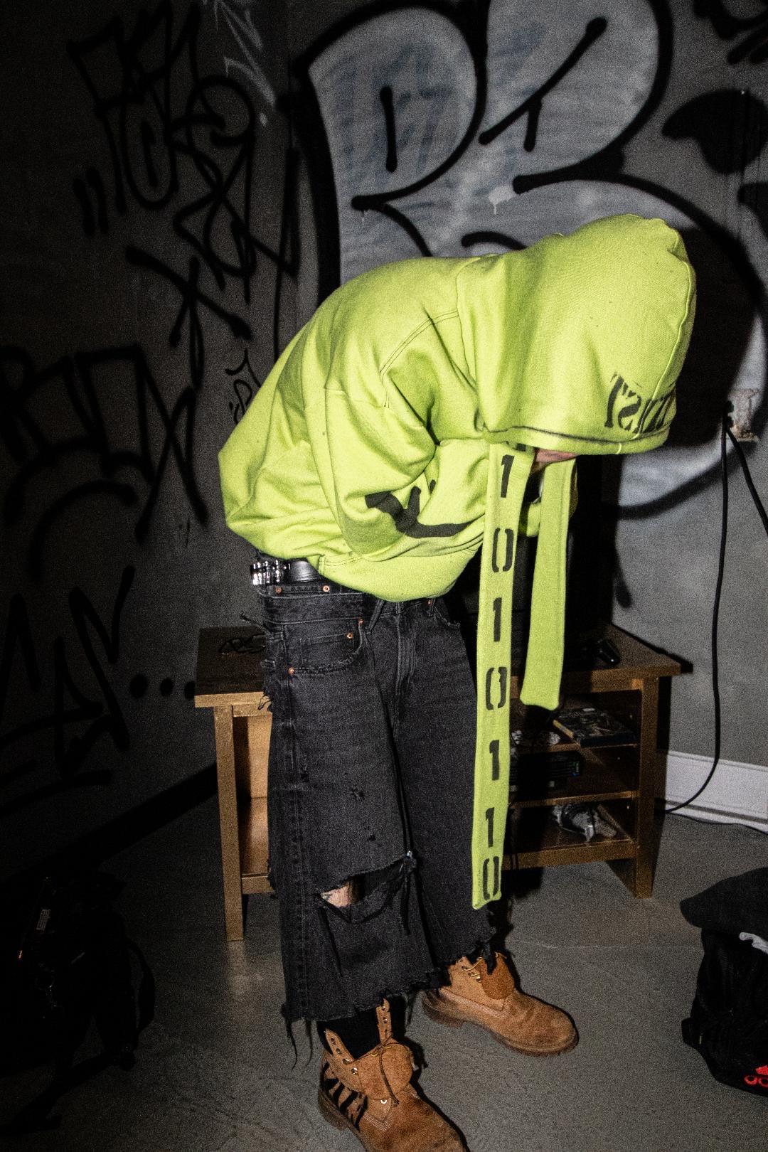 SLIME GREEN EXIST 4 DANK HOODIE