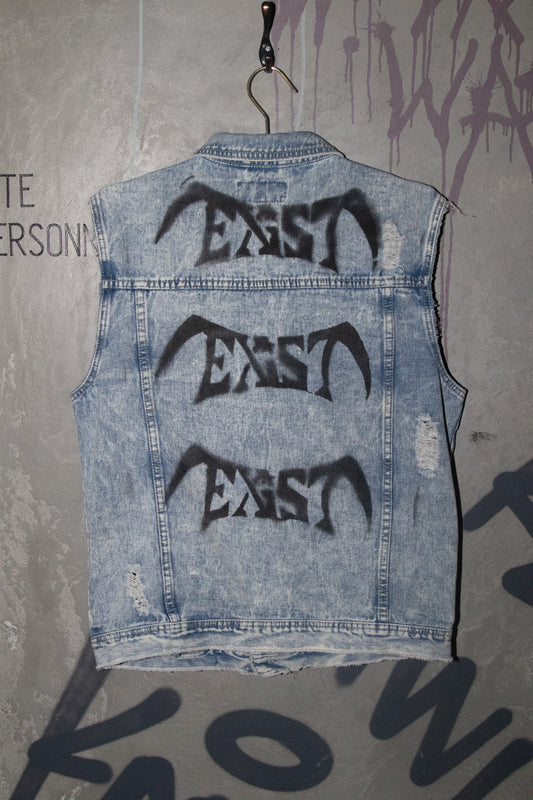 PRE BATTLE BATTLE CUT DENIM VEST